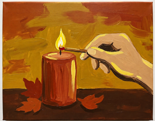 Autumn Candlelight finished painting