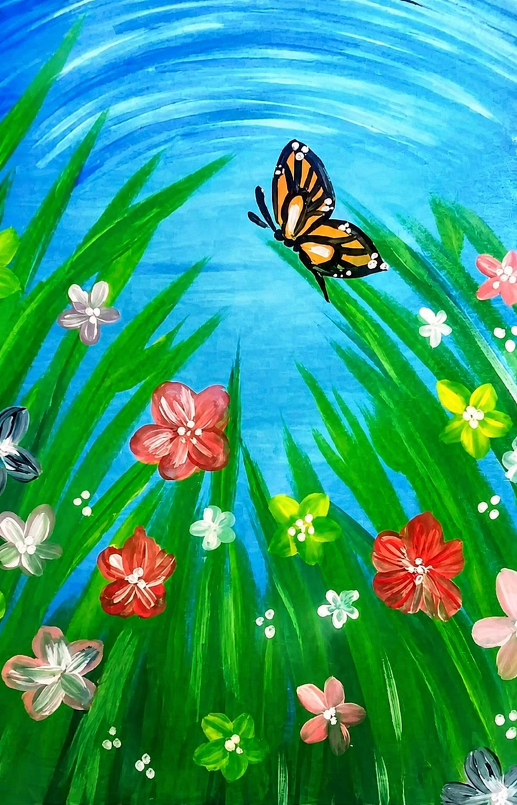 Butterfly Meadow finished painting
