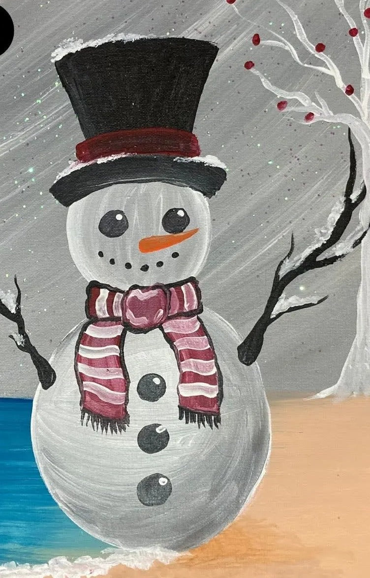 Classic Snowman Paint Party Kit painting
