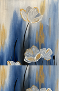 Elegant White Blooms finished painting