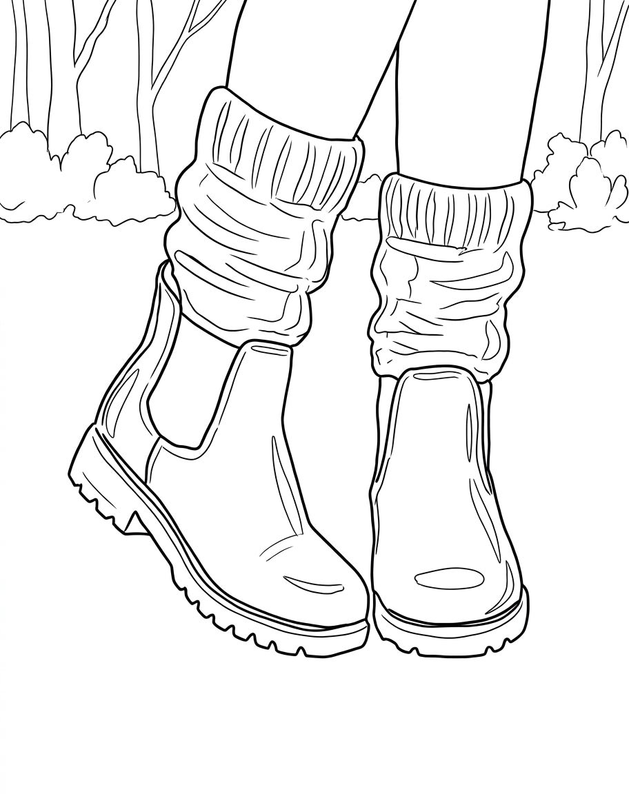 Foliage Beneath My Feet pre-traced canvas line drawing