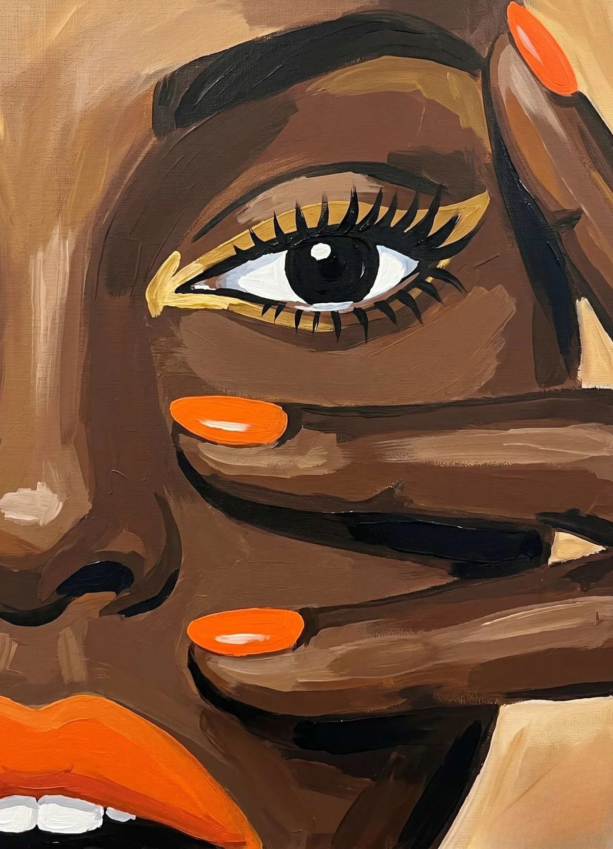 Golden Eye Glam Paint Party Kit painting