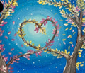 Heart Tree Under the Stars Paint Party Kit painting
