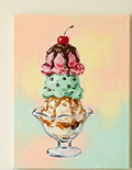 Ice Cream Sundae Paint Party Kit painting
