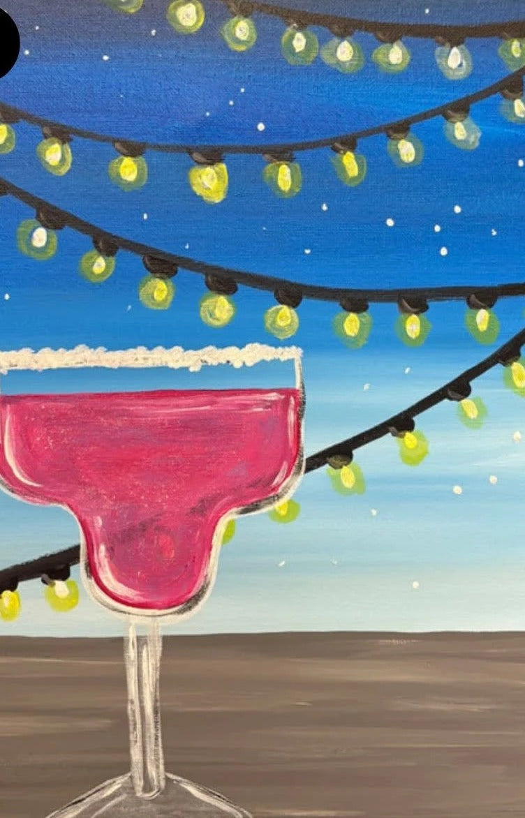 Margarita Under the Lights Paint Party Kit painting