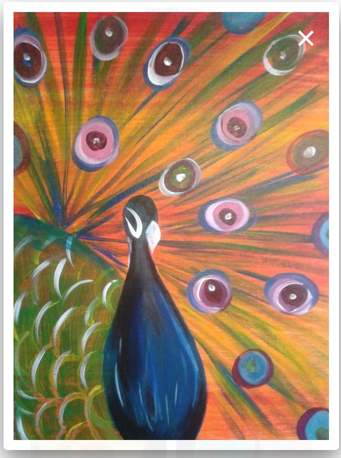 Peacock Plumage Paint Party Kit