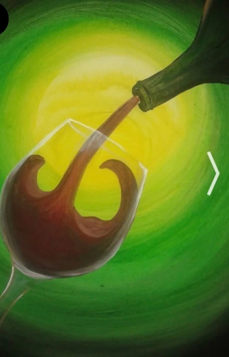 Pour & Paint Wine Glass Paint Party Kit painting