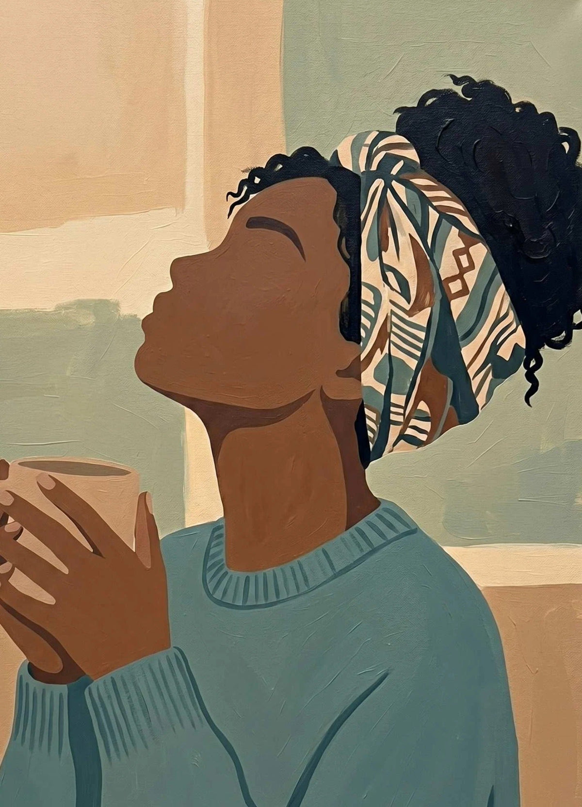 Quiet Coffee Moment Paint Party Kit painting