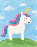 Rainbow Unicorn Paint Party Kit finished painting