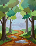 Rainy Forest Path Paint Party Kit painting