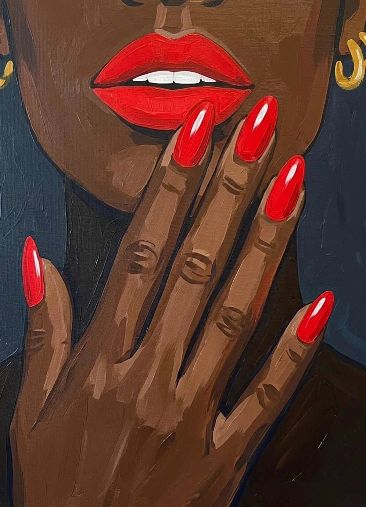 Red Lip Glam Paint Party Kit painting