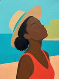 Serene Beach Portrait Paint Party Kit painting
