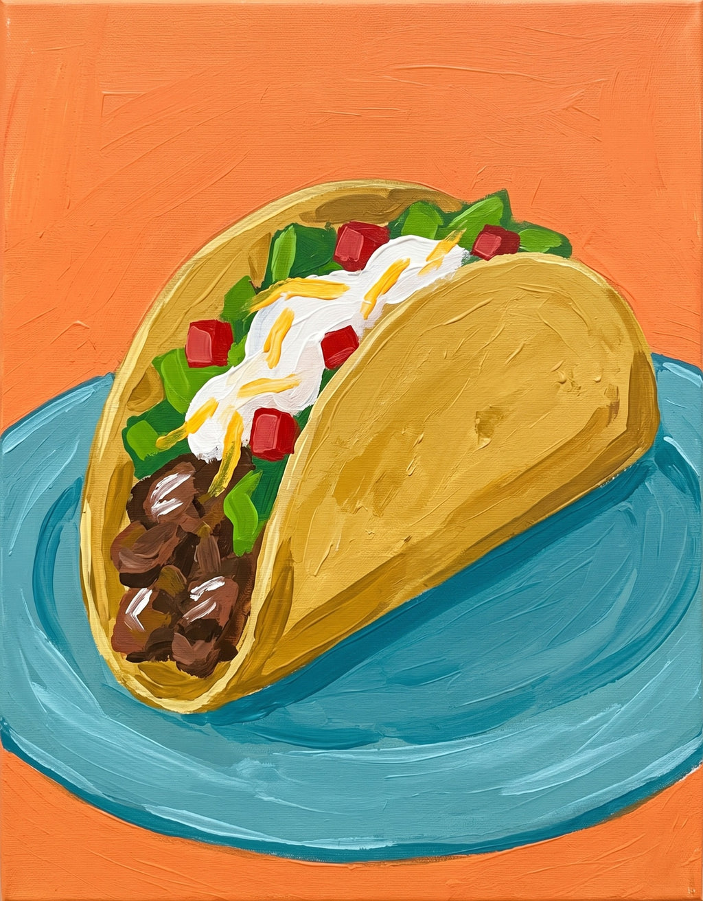 Taco Fiesta Paint Party Kit painting